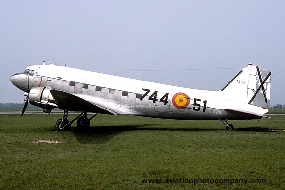 Ex Spanish Air Force Douglas C-47A T.3-51/G-BFHB (1978)