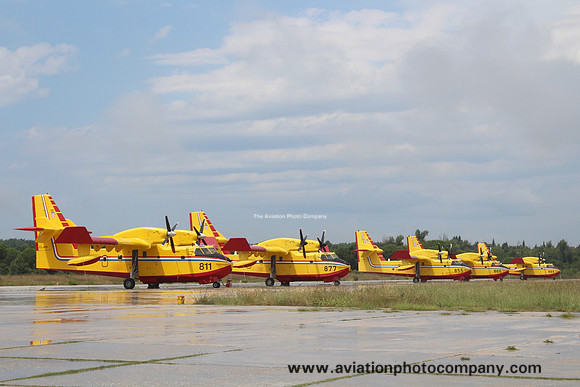 Croatian Air Force PPE Canadair CL-415 lineup at Zadar (2014)