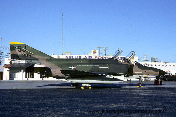 USAF 4 TFW 336 TFS McDonnell F-4E Phantom 66-0305/SJ at Nellis AFB (1980)