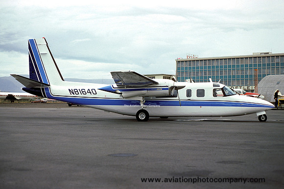 Rockwell 690B Turbo Commander N81640 at Reykjavik (1977)