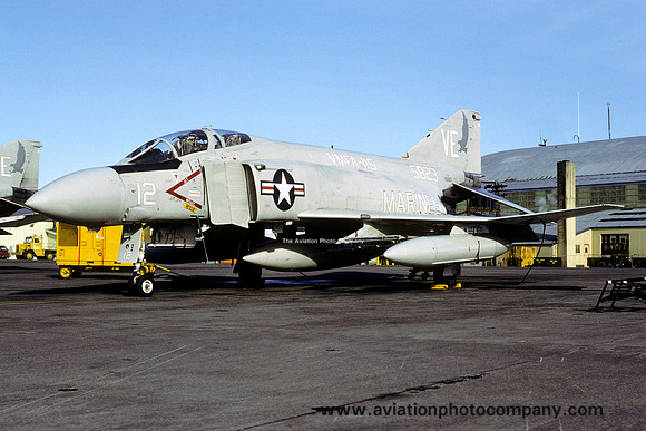 US Marines VMFA-115 McDonnell F-4J Phantom 155823/VE12 at Keflavik (1979)