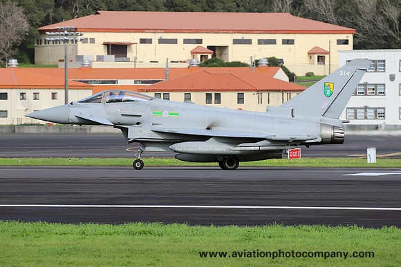 RAF 3 Squadron BAE Typhoon FGR.4 ZK314 at Lajes (2024)