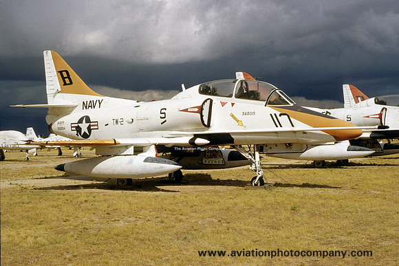 US Navy TW-2 Douglas TA-4J Skyhawk 156894/B-117 at Davis Monthan (2000)