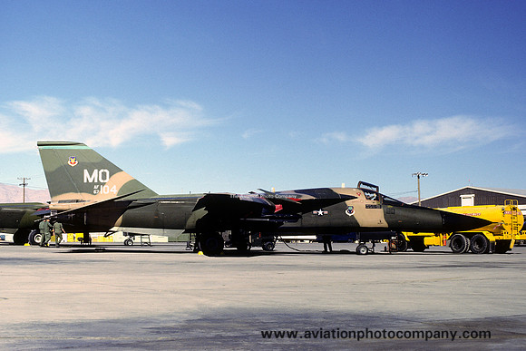 USAF 366 TFW 391 TFS General Dynamics F-111A Aardvark 67-0104/MO at Nellis AFB (1979)