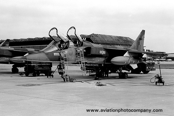 RAF 17 Squadron Sepecat Jaguar T.2 XX840 at RAF Lossiemouth (1976)