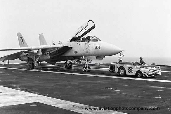 US Navy VF-41 Grumman F-14A Tomcat 160394/AJ-104 on USS Nmitz (1982)