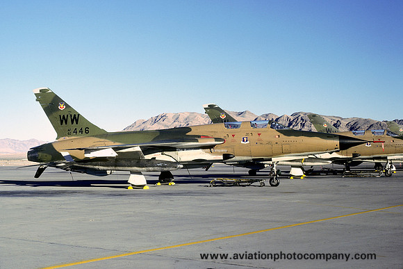 USAF 35 TFW 562 TFS Republic F-105G Thunderchief 62-4446/WW at Nellis AFB (1980)