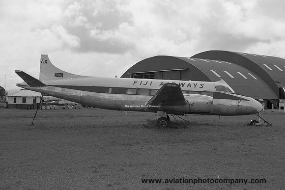 Fiji Airways De Havilland Heron 1B VQ-FAX at Nausori (1967)