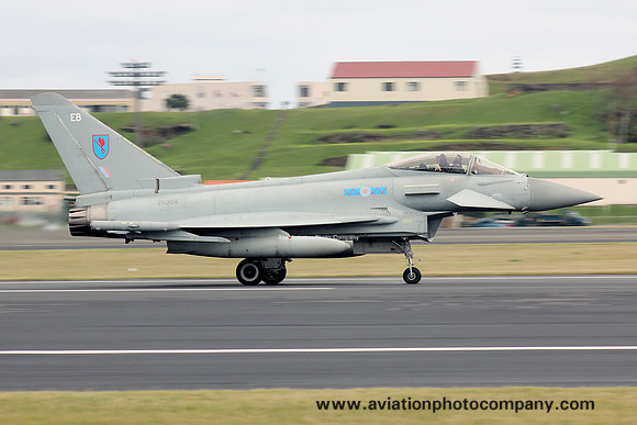 RAF 6 Squadron BAE Typhoon FGR.4 ZK304/EB at Lajes (2014)