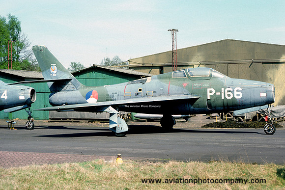Dutch Air Force 313 Squadron Republic F-84F P-166 (1976)