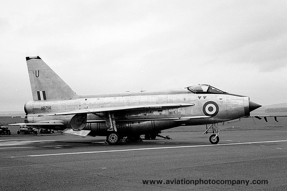 RAF 11 Squadron English Electric Lightning F.6 XR756/U at RAF Leuchars (1968)