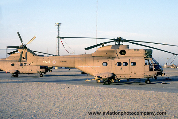 RAF Westland Puma HC.1 XW216/F during Operation Granby (1990)