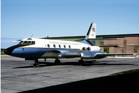 USAF 89 MAW Lockheed VC-140B Jetstar 62-4200 at RAF Lossiemouth (1983)