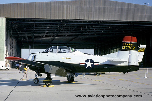 US Army North American T-28B Trojan 137702 at Edwards AFB (1980)