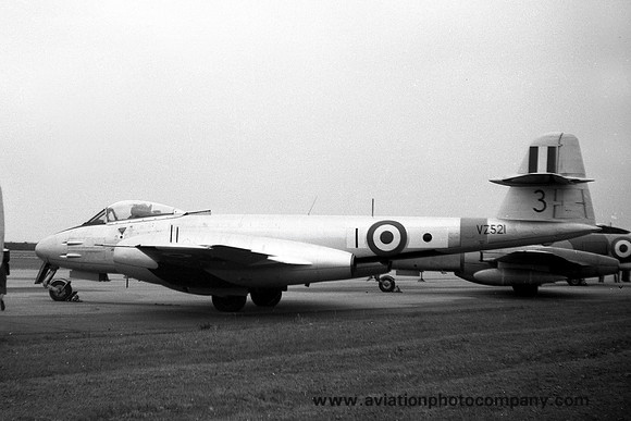 RAF Church Fenton Station Flight Gloster Meteor F.8 VZ521/3 (1958)