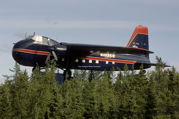 Wardair Bristol 170 Freighter Mk.31 CF-TFX displayed at Yellowknife (1992)