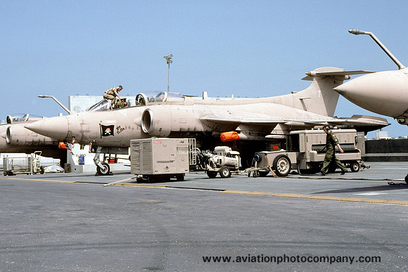 RAF Blackburn Buccaneer S.2 XX889/T during Operation Granby at Muharraq Airbase (1991)