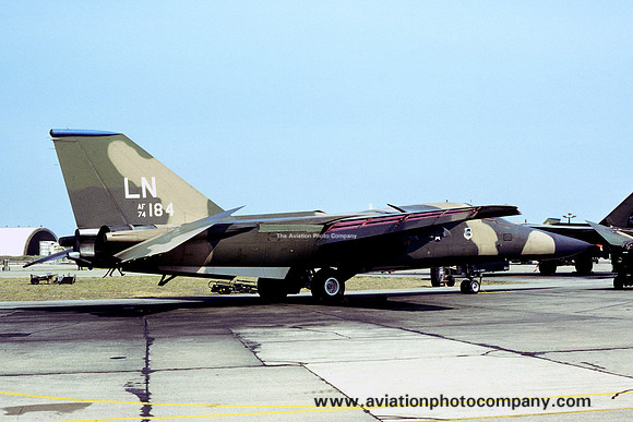 USAF 48 TFW 492 TFS General Dynamics F-111F Aardvark 74-0184/LN at RAF Lakenheath (1980)
