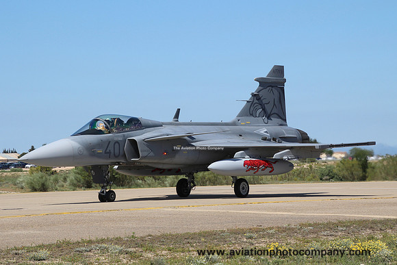 Hungarian Air Force SAAB JAS-39C Gripen 40 at the NATO Tiger Meet Zaragoza (2016)