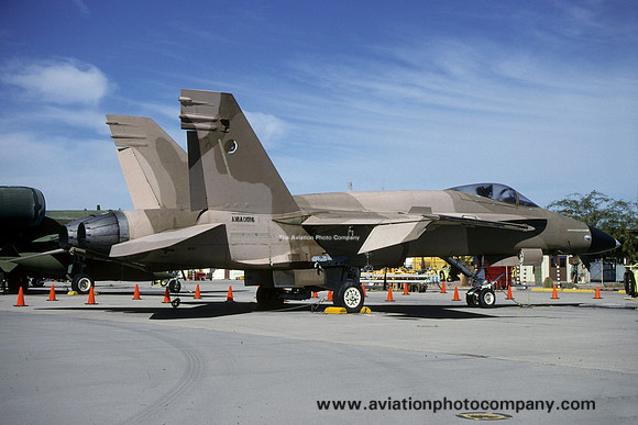US Navy NAWC McDonnell Douglas F/A-18A Hornet 161761 at AMARC Davis Montan (2000)