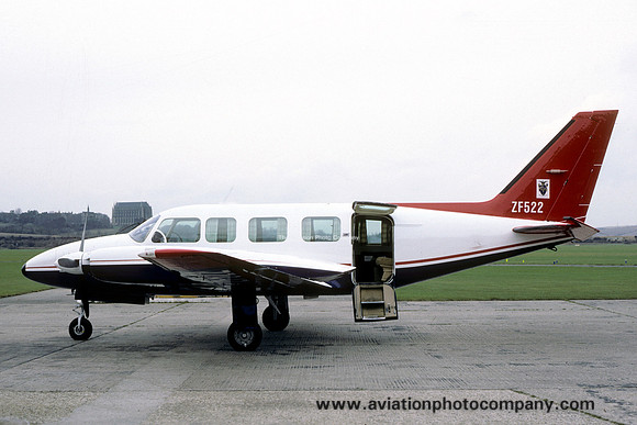 RAE Piper Navajo 31 ZF522 at Shoreham (1985)