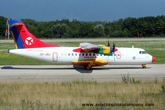 Danish Air Transport ATR 42-312OY-JRJ at Geneva (2008)