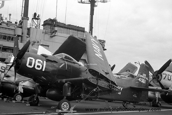 US Navy Douglas EA-1D Skyraider 124061 on board USS Forrestal