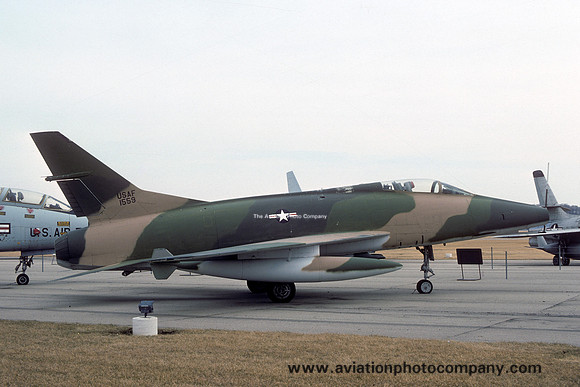 USAF North American F-100C Super Sabre 54-1559 displayed at the Wright Patterson AFB Museum (1977)