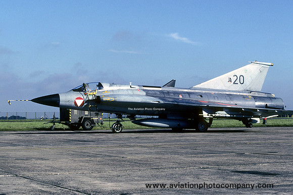 Austrian Air Force SAAB Draken J-35oE 20 at RAF Waddington (2002)
