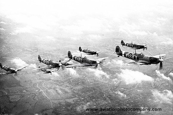RAF 611 Squadron Supermarine Spitfire IX Formation