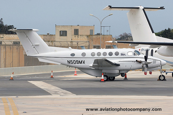 Beech King Air 200 N509MV at Malta Luqa IAP (2016)