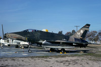 USAF Michigan ANG 107 TFS North American F-100D Super Sabre 56-3153 at MASDC Davis Monthan (1979)