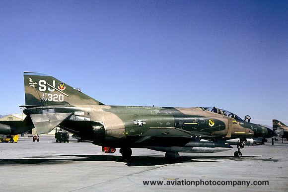 USAF 4 TFW 334 TFS McDonnell F-4E Phantom 66-0320/SJ at Nellis AFB (1980)