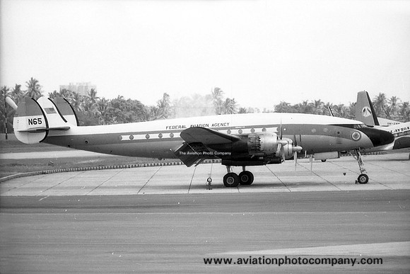 Federal Aviation Agency Lockheed L-749A Constellation N65 at Paya Lebar (1966)