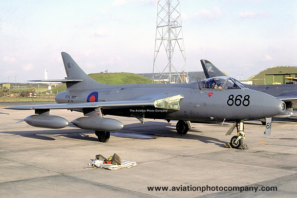 Royal Navy FRADU Hawker Hunter GA.11 WT744/VL868 at RAF Lossiemouth (1985)