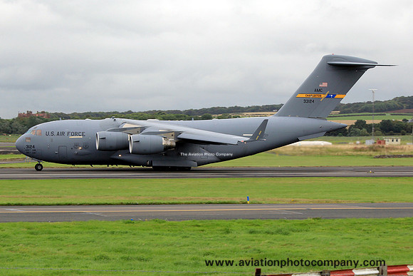 USAF 437/315 AW McDonnell Douglas C-17A 03-3124 at Prestwick (2013)