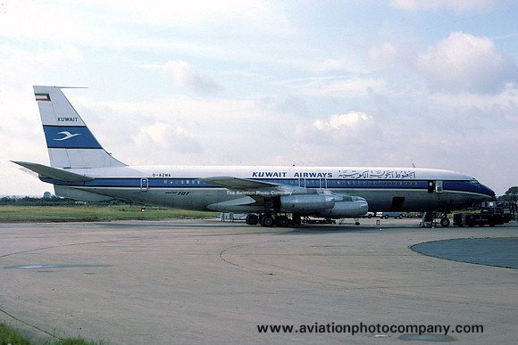 Kuwait Airways Boeing 707-300 G-AZWA at East Midlands (1977)