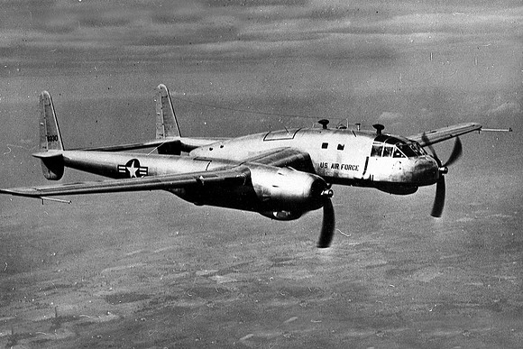 USAF Fairchild XC-120 Packplane 48-0330 Air to Air
