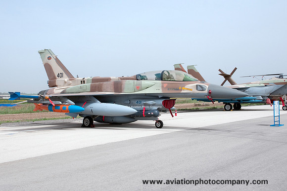 Israeli Air Force 601 Squadron GD F-16I 401 at the Tel Nof Open Day (2014)