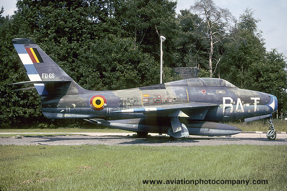 Belgian Air Force Republic F-84F FU-66 displayed at Kleine Brogel (2005)