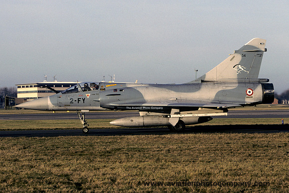 French Air Force EC2/2 Dassault Mirage 2000C 54/2-FY at RAF Waddington (2003)