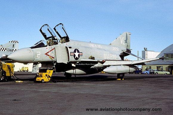 US Marines VMFA-115 McDonnell F-4J Phantom 153898/VE2 at Keflavik (1979)