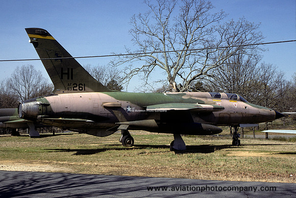 USAF Republic F-105F Thunderchief 63-8261/HI displayed at Camp Robinson (1986)