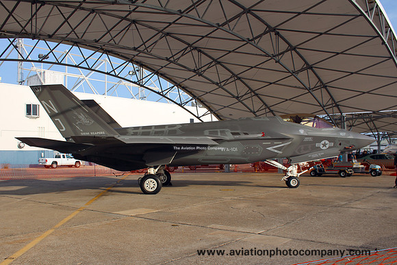 US Navy VFA-101 Lockheed F-35C Lightning II 168845/NJ-107 at the NAS Kingsville Airshow (2016)