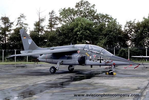 German Air Force JBG43 Dassault/Dornier Alpha Jet 40+95 at IAT Fairford (1987)