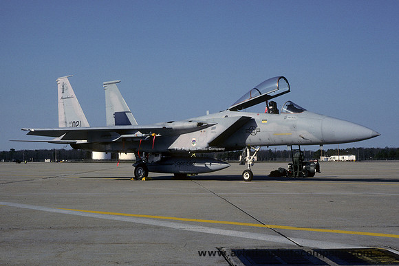 USAF Massachusetts ANG 101 FIS McDonnell Douglas F-15A Eagle 76-0021 (1989)