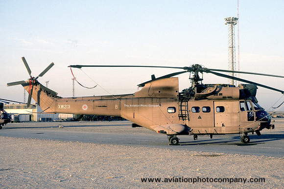 RAF Westland Puma HC.1 XW201/B during Operation Granby (1990)