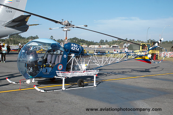Colombian Air Force CACOM 4 Bell OH-13S FAC4214 at Rionegro (2013)