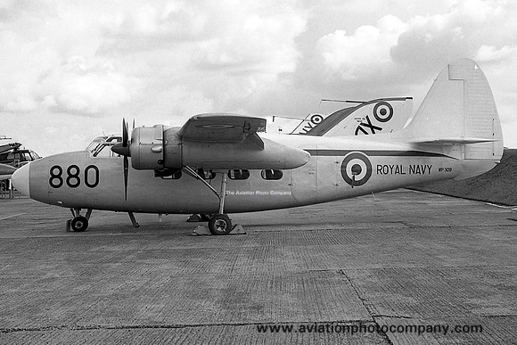 Royal Navy Arbroath Station Flight Hunting Sea Prince T.1 WP309 at RNAS Arbroath (1967)