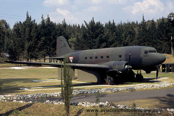 Mexican Air Force Douglas C-47 TED6022 displayed at the Colegico Militar El Heroico (2002)